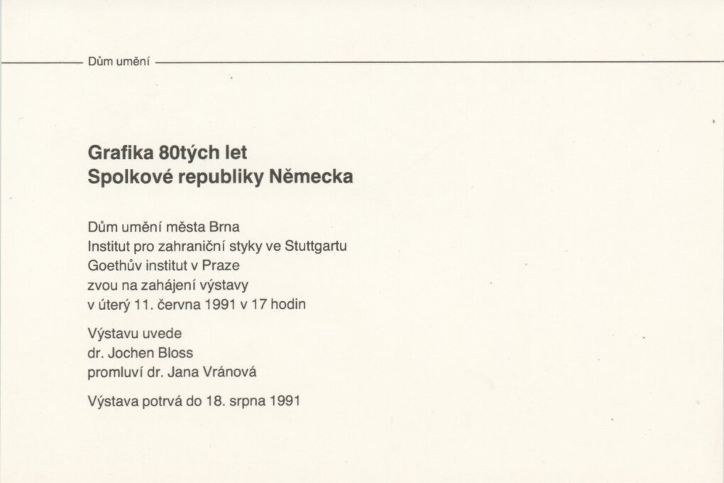 Grafika 80. let Spolkové republiky Německa